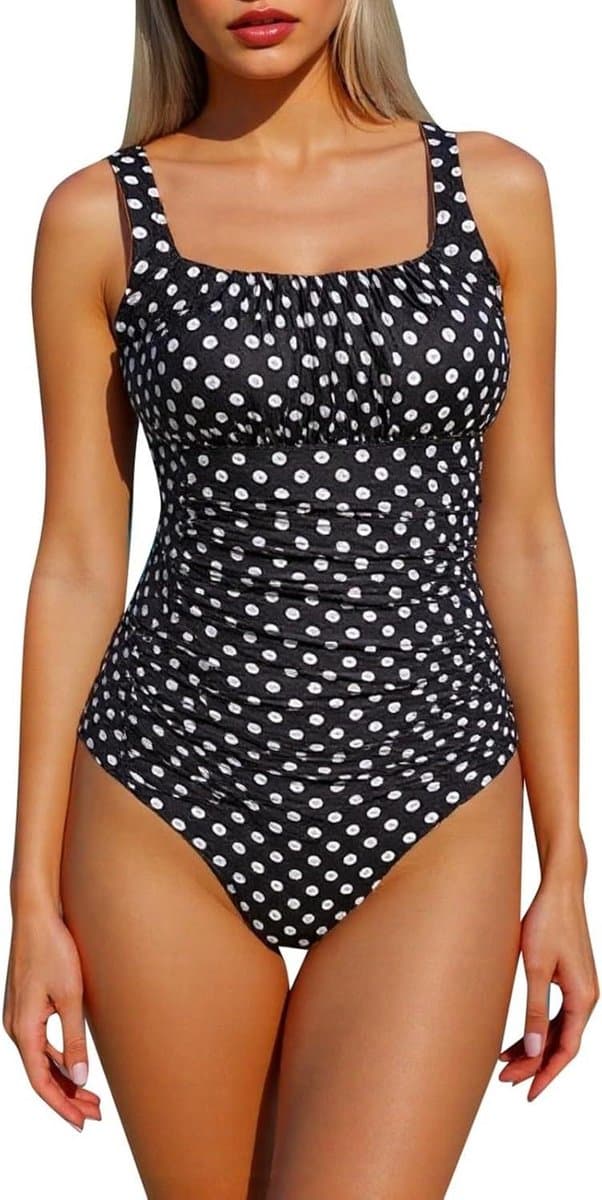 Eendelig Badpak - Sport Badpak Monokini - Zwemmen Strand - Bescheiden Atletisch - Gewatteerd - Effen Kleur