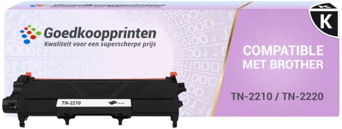 Brother TN-2210 / TN-2220 toner cartridge Zwart - Huismerk (2.600 afdrukken)