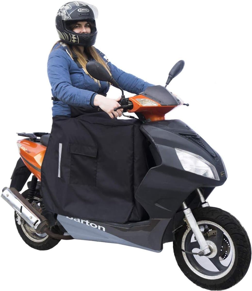 Aurixi® Beenkleed Scooter - Scooterkleed - Universeel Beenkleed - Universele Maat - met Zak - Zwart - ‎30cm x 18cm x 7cm