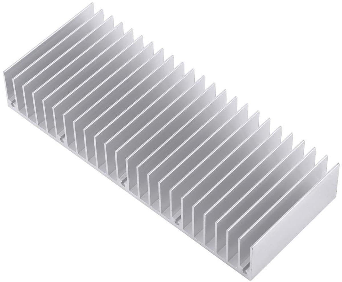 Aluminium Koellichaam - Koelradiator Warmteafvoer - Hardware Beschermen - Grote Warmteafvoer - 15 x 59 x 25 cm - Aluminiumkleur