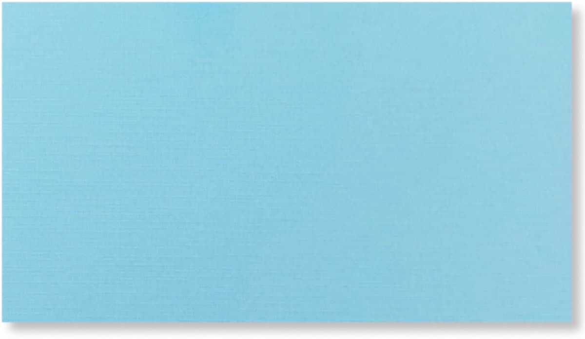 20 Vierkante Kaarten - 27x13,5cm - lichtblauw - Kaartenpapier / Cardstock - 240 grams - Linnen karton -