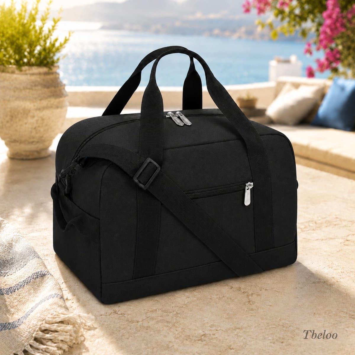 Tbeloo Mini Sporttas 12L - Reistas Weekender Fitnesstas - 30x20x20 cm - Zwart