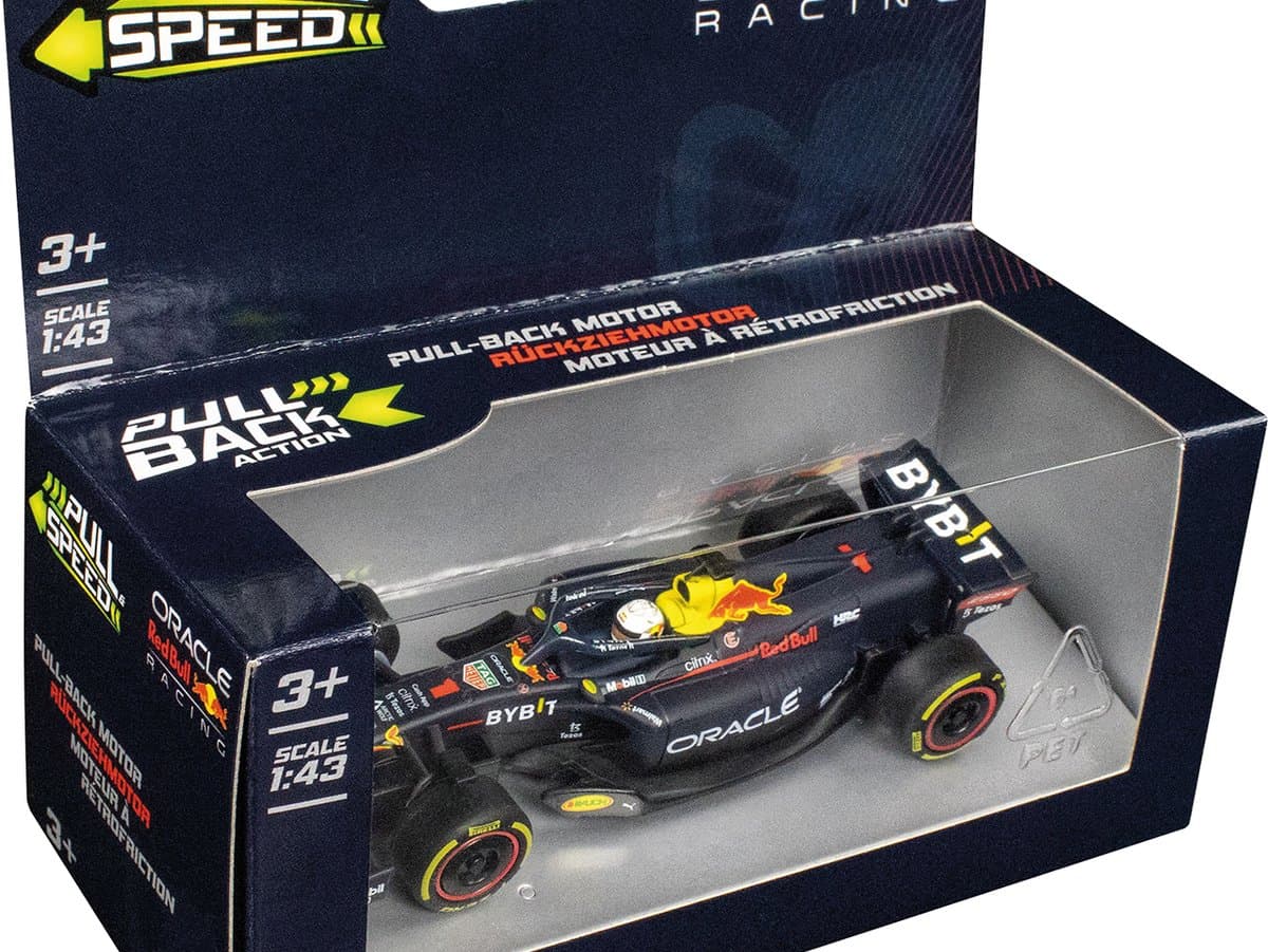 Carrera Speelgoedvoertuig - Red Bull Racing Formule 1 - Max Verstappen Oracle - No. 1 - Speelgoed Auto - Pull Back Auto - Terugtrekauto - 1:43