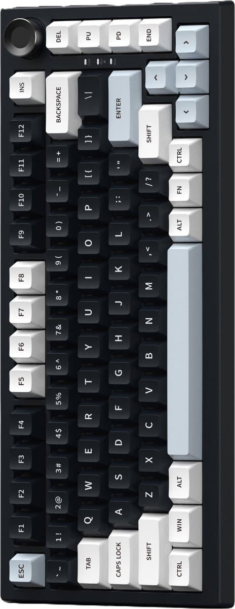 BOSSTON K81 Mechanisch Gaming Toetsenbord, 80 Toetsen 75%, Hot-Swap, RGB, Draadloos en Bedraad, Tibetan Blue