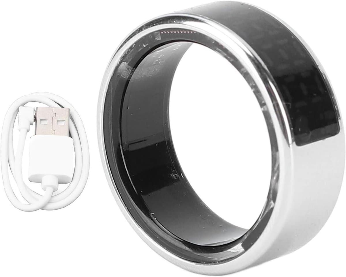 Smart Ring - Activity Tracker - Sporten en Gezondheid - IP68 Waterdicht - Maat 12 - Zilver