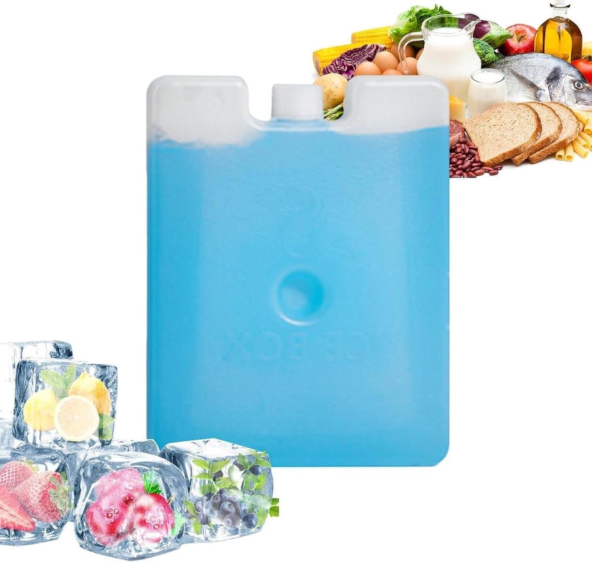 Koelblokken - IJspakken Vriezerblokken - Koelboxen Koelen - Herbruikbaar Geïsoleerd - 250 ml - Wit