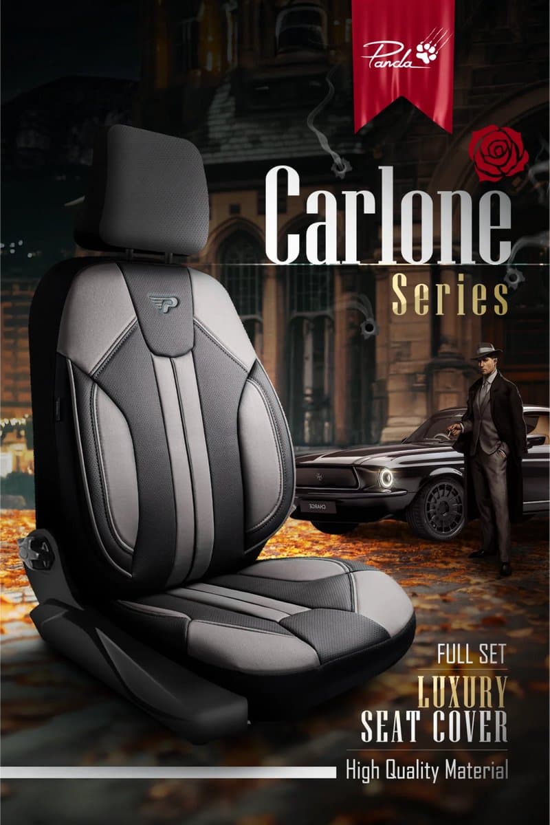 Stoelhoezen Citroen C3 Picasso 2009-heden – Carlone Grijs – premium skai leer – complete set voor 2 voorstoelen – slijtvast en eenvoudig te reinigen