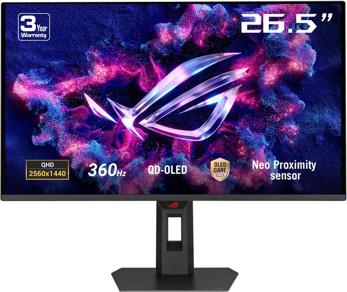 ASUS ROG Strix XG27AQDNG - QHD QD-OLED Gaming Monitor - 360 Hz - 0.03ms - G-Sync Compatible - 27 Inch