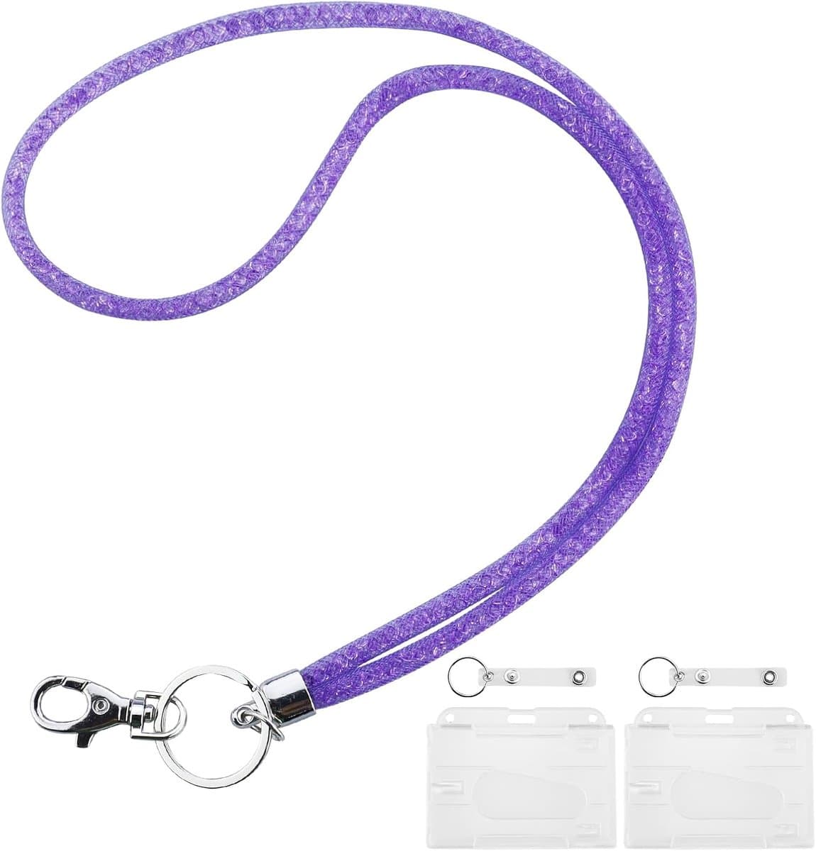 1 stuks bling violet strass sleutelkoord met sleutelring kristallen halsband, omhangkoord met veiligheidssluiting, universele telefoonketting, voor leraren, arts