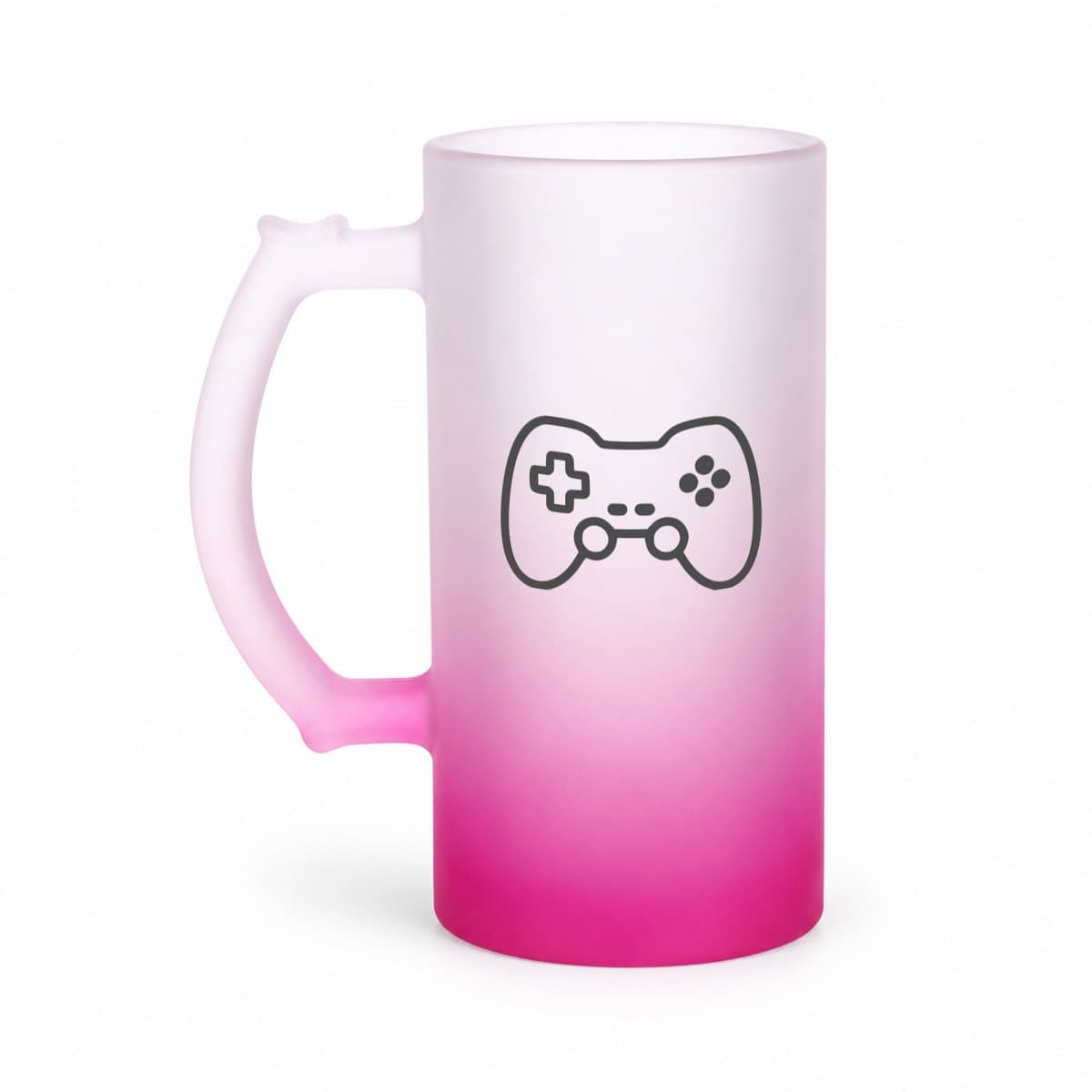 Controller bierglas frosted roze - 470 ml - Gamer - de echte gamers - bierpul - game on - bierglazen - oktoberfest