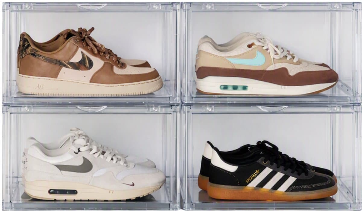 Sneakerstack® Sneakerbox Transparant – 4 stuks - Stapelbare Schoenenbox – Past tot schoenmaat 48 – Premium Opbergbox