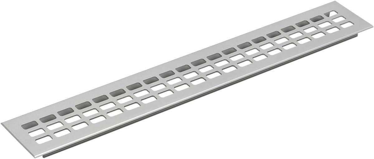 vasalat Ventilatierooster koelkast 1000x100 mm, insteekbaar ventilatieplaat - ook voor kledingkasten en deuren, aluminium naturel geanodiseerd