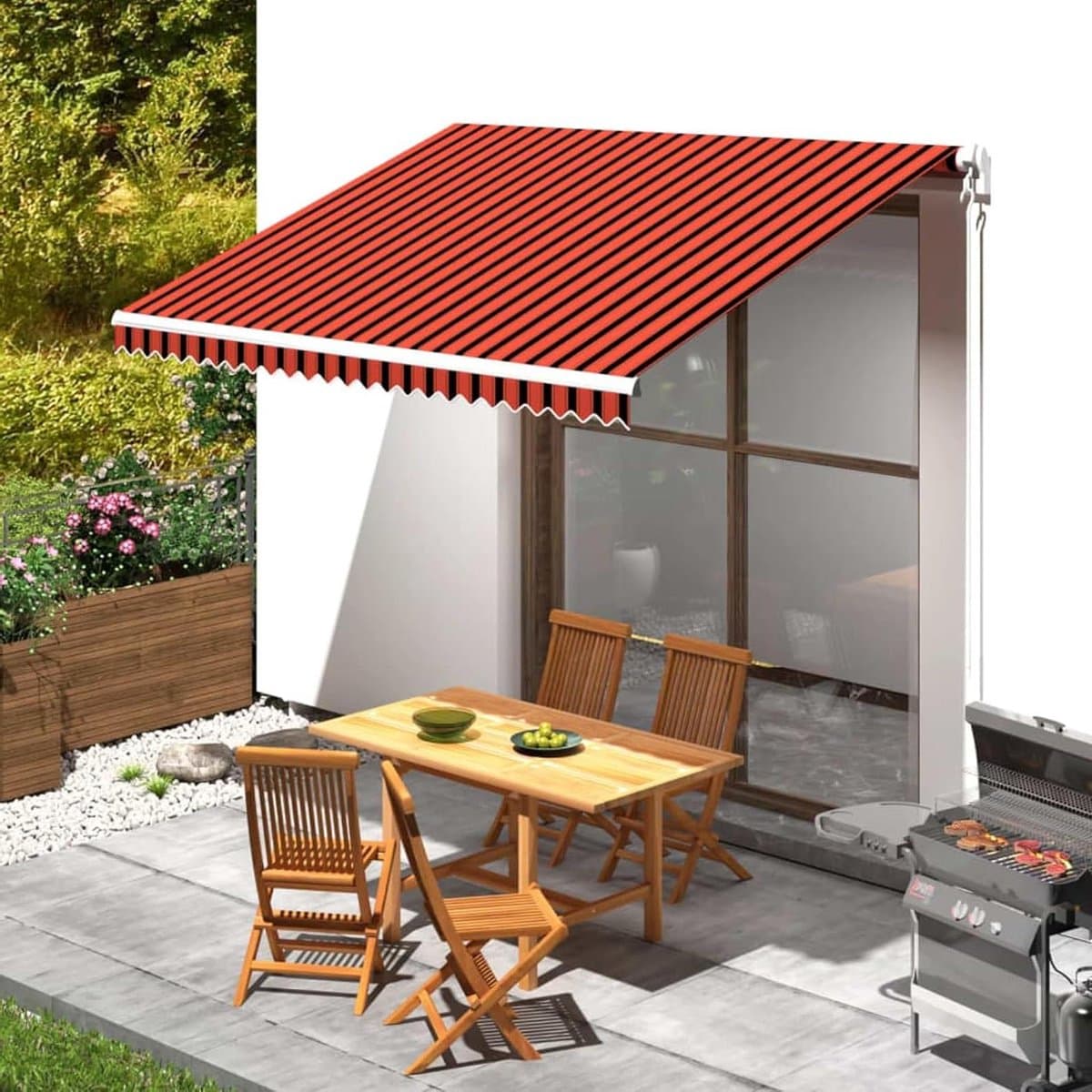 Luifeldoek - Zonwering Doek - Terras Beschermen - UV-bestendig Waterafstotend - 350 x 250 cm - Oranje Bruin
