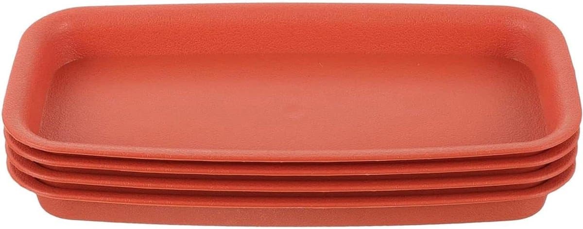 Planten Schotels - Bloempot Onderzetters - Planten Water Opvangen - Waterdicht en Langdurig - 24 x 11 cm - Baksteenrood