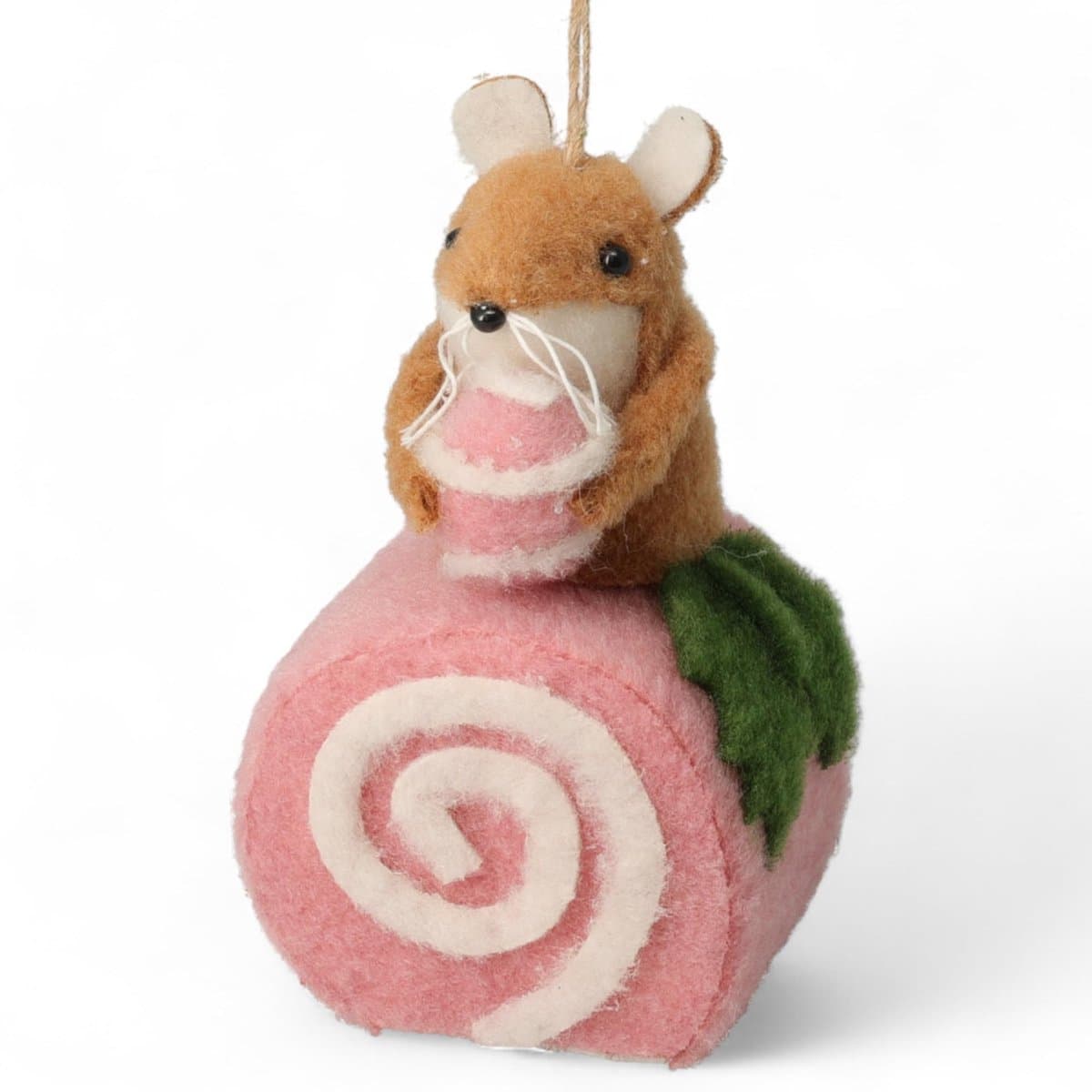 Dailygoods- Kersthanger Vilt Muis - Kerstboomversiering - Decoratie voor Kerstmis - Skandi-stijl - Handgemaakt - Pastelkleurig - Kerstdecoratie