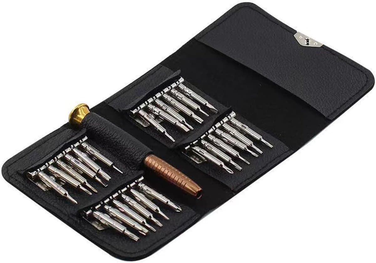 25-teiliges Mini-Schraubendreher-Set mit Torx, Schlitz- und Kreuzschlitzschraubendreher – Professionelles Reparaturwerkzeug-Set für Elektronik, Telefoon, laptops, Brillen
