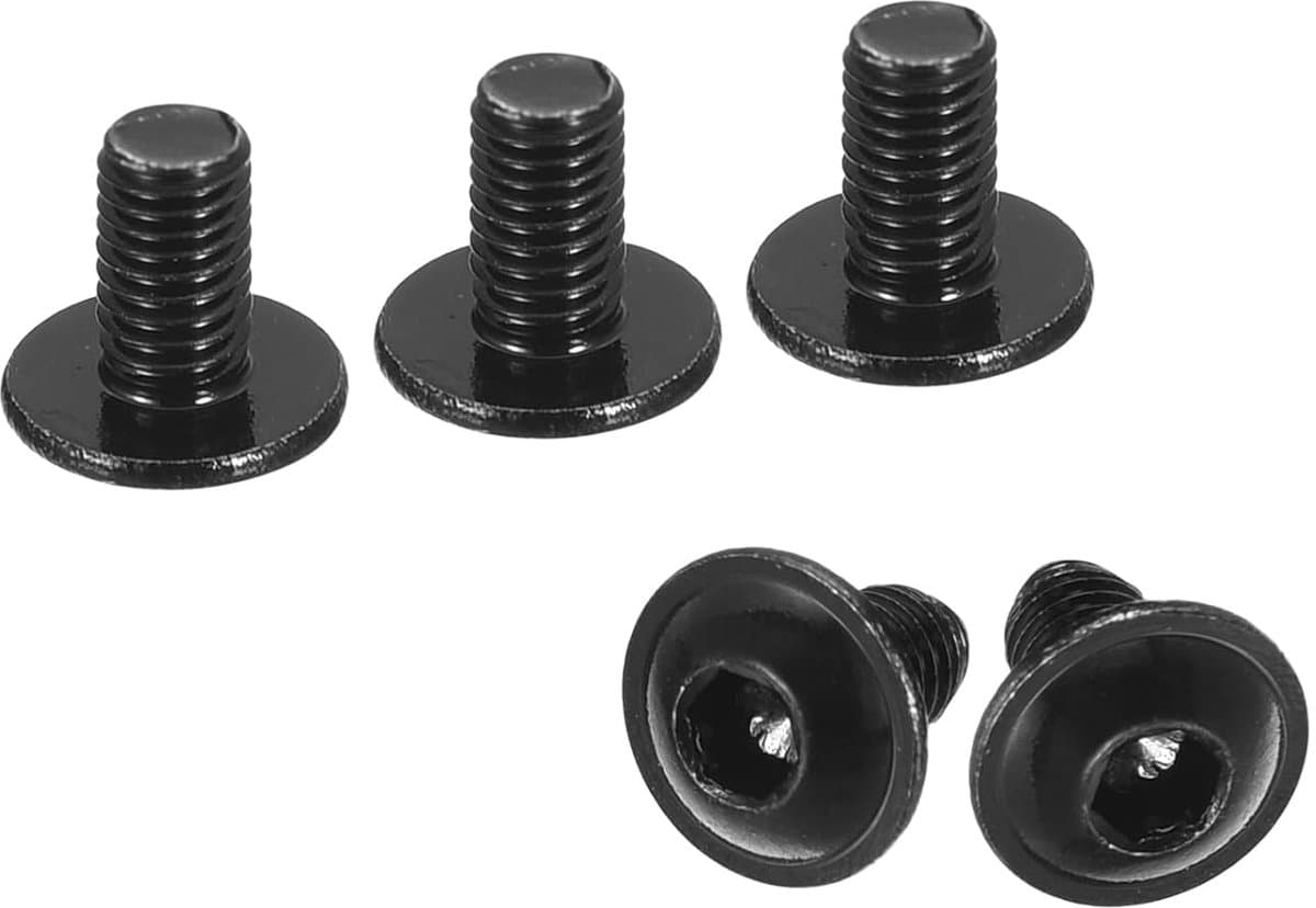 Flens kop inbusschroeven, 50 stuks M3 x 5 mm - 304 roestvrijstalen inbusbevestigingsschroeven, volledige schroefdraad voor meubelmontage (zwart)
