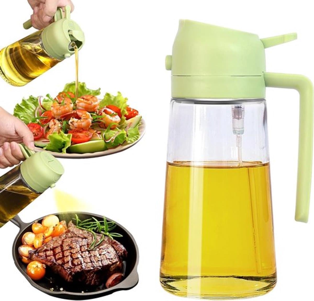 Multifunctionele oliesproeier 2-in-1 van VVGoods 470 ml
