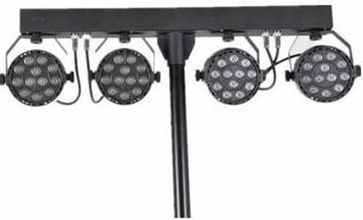 Led spots 4x3W-4in1-RGB aan statief