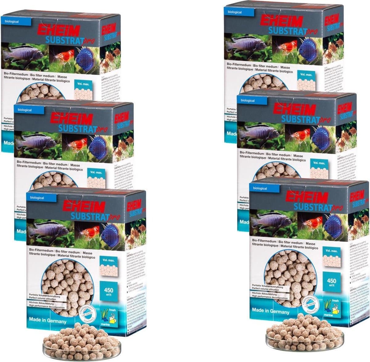 Eheim Filtermassa Substrat Pro - Filtermateriaal - 6 x 250 ml