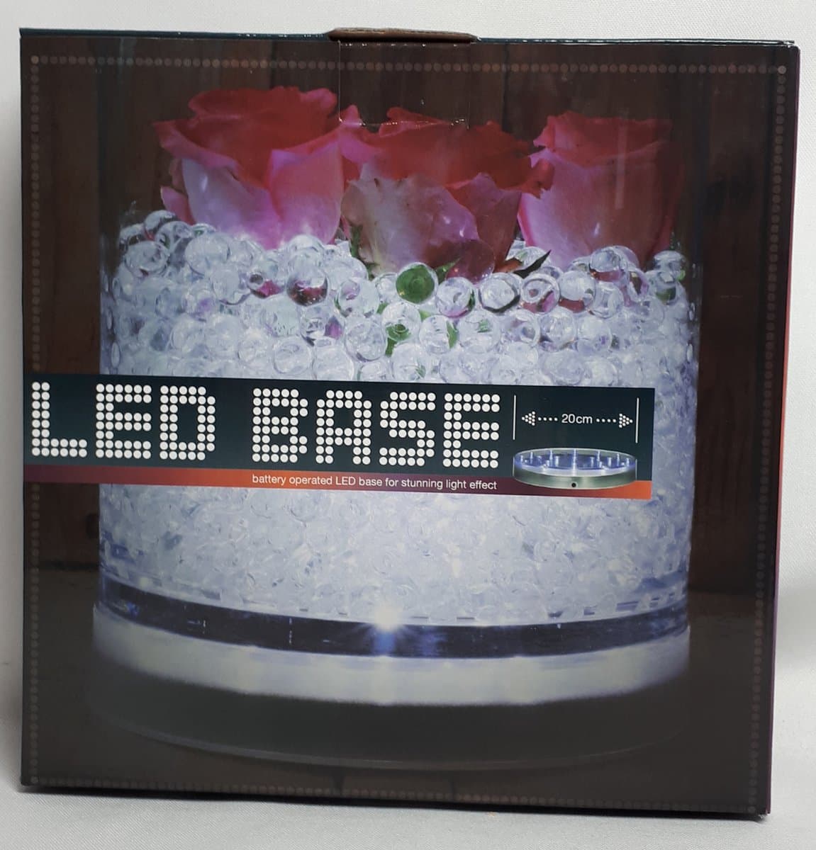 Led Base - Rond - 20 cm doorsnede - 25 Ledlampjes Wit - Werkt op batterijen - Kan ook aan de wand - Mooi Licht Effect - Decoratief - Cadeau Tip!!