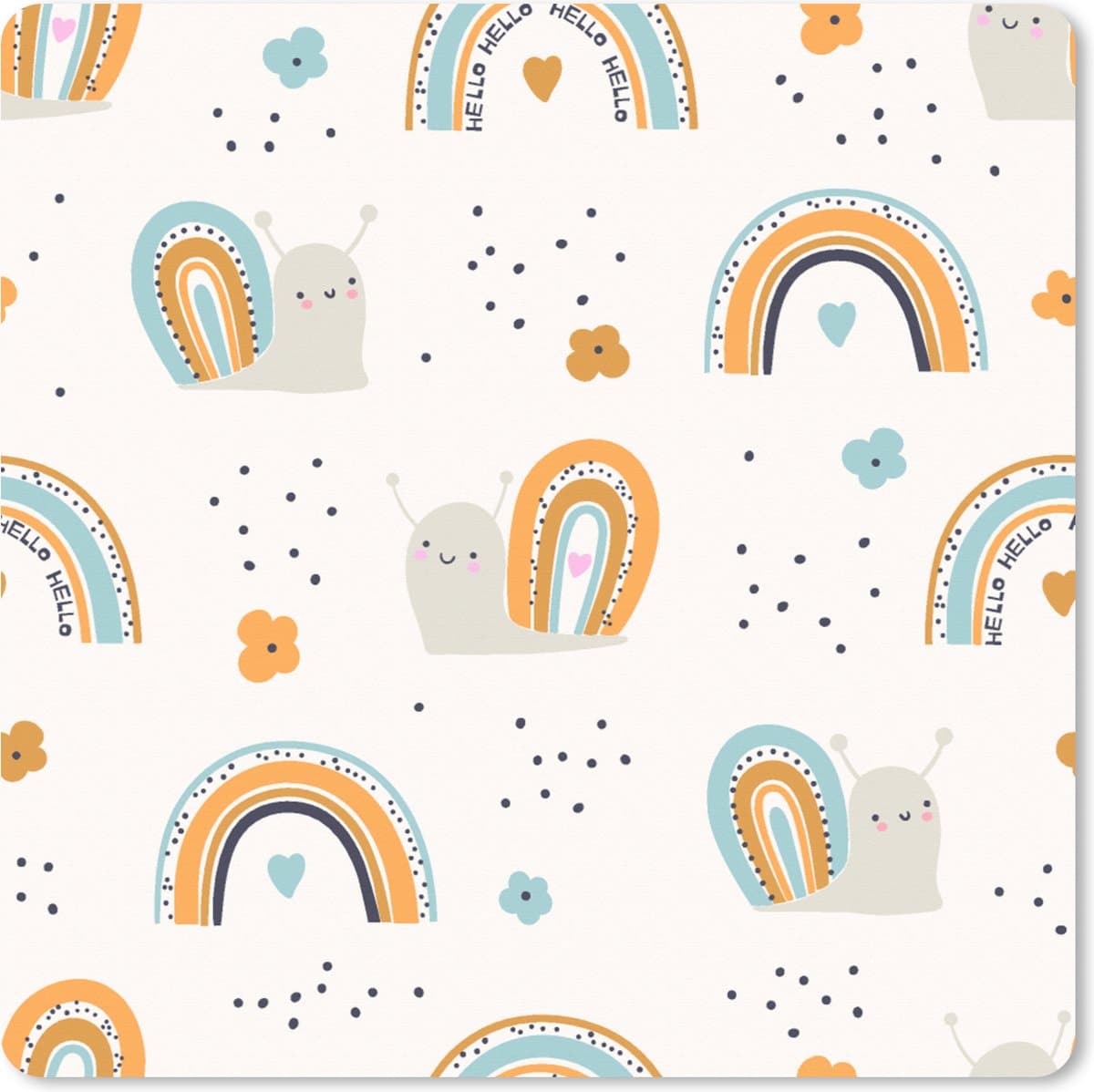 Muismat XXL 50x50 cm - Bureau onderlegger - Bureau mat Dieren - Patronen - Regenboog - Bloemen - Patronen - Bureaumat - Gaming mousepad xl - Bureaulegger groot - Computer deskmat