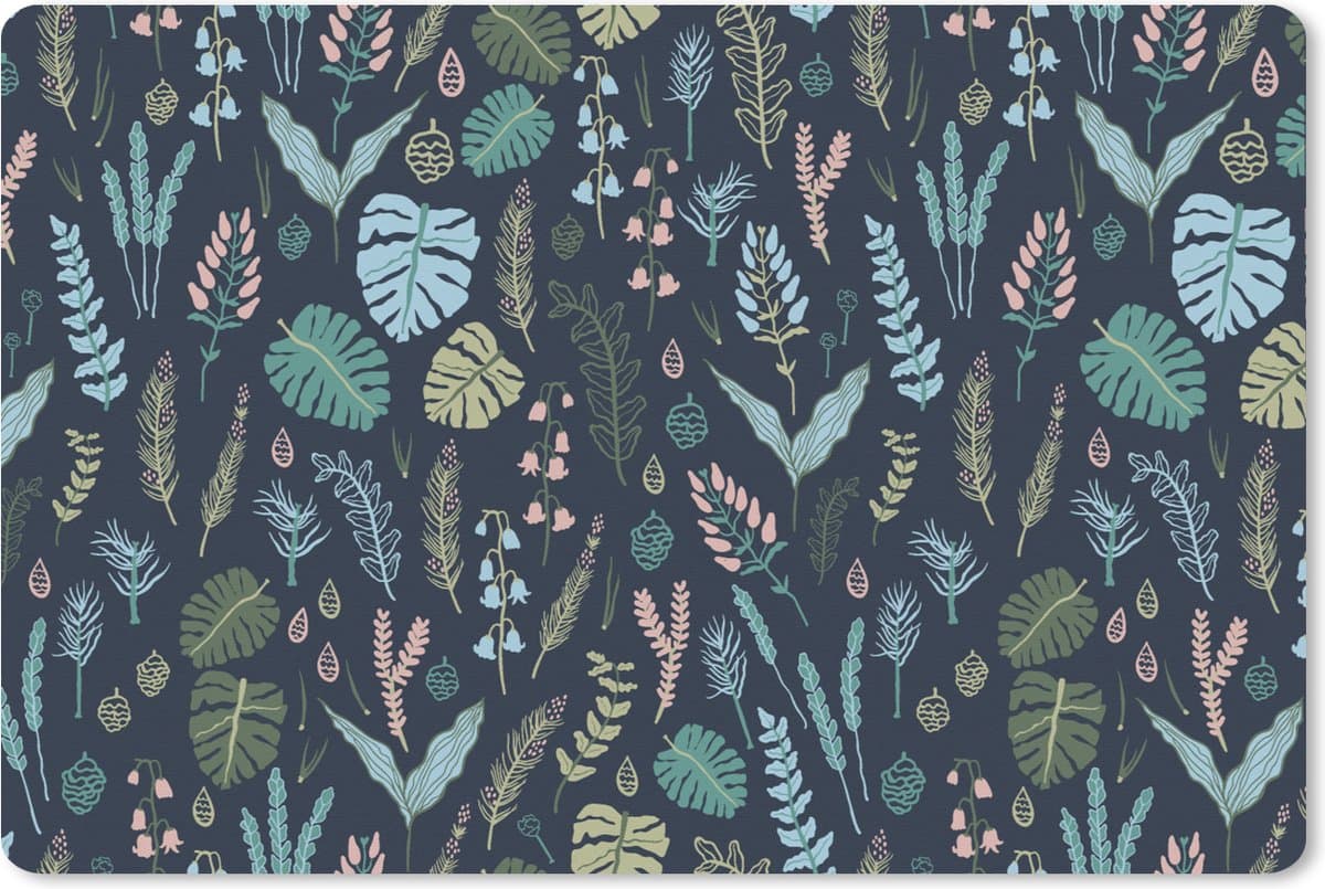 Muismat XXL 120x80 cm - Bureau onderlegger - Bureau mat Patroon - Jungle - Monstera - Bloemen - Bureaumat - Gaming mousepad xl - Bureaulegger groot - Computer deskmat