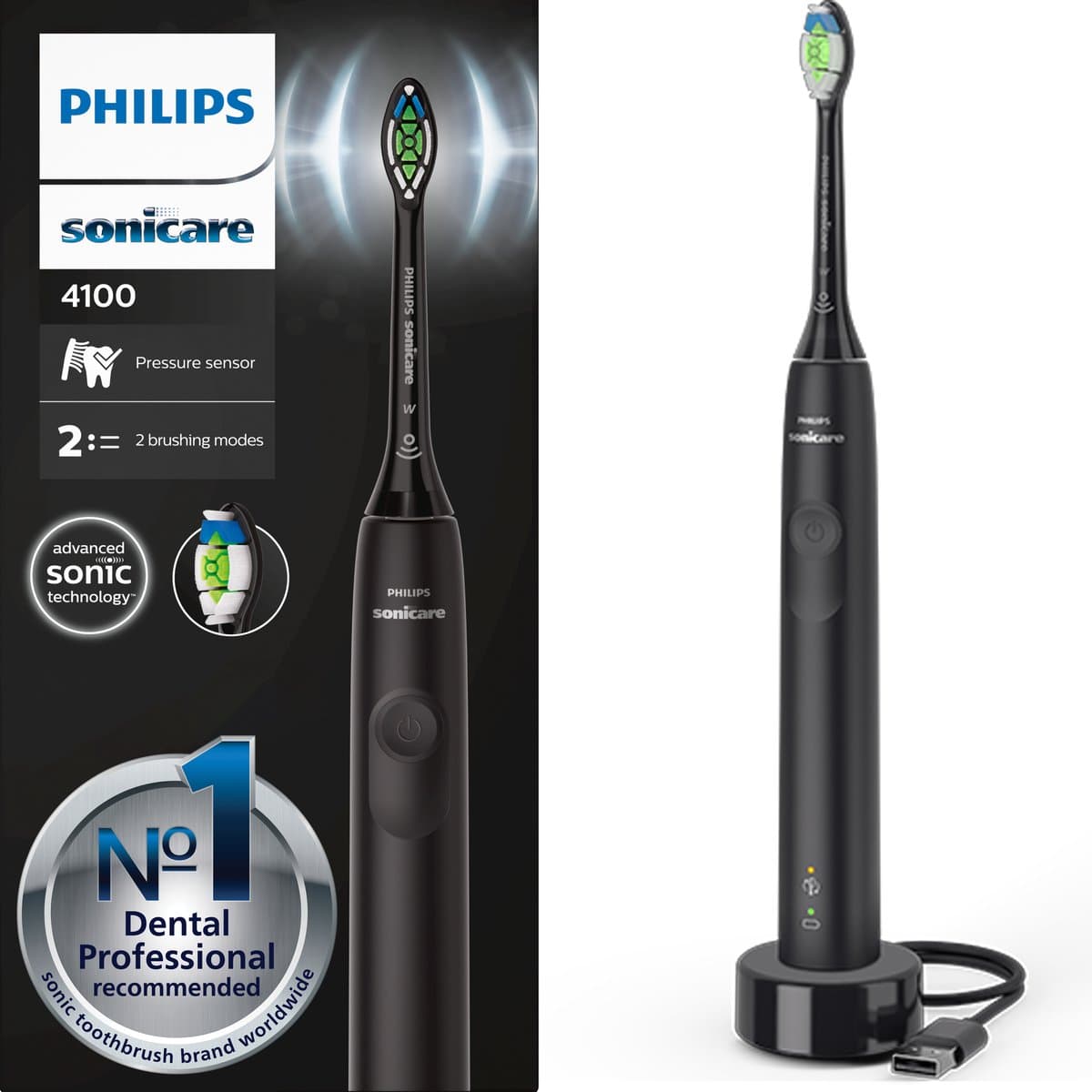 Philips Sonicare 4100 HX3681/54 Zwart