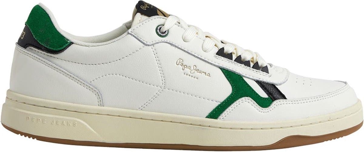 Pepe Jeans - Sportschoenen - Wit - Groene Details - Leer