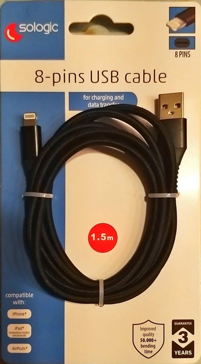 8-Pins naar USB-A kabel