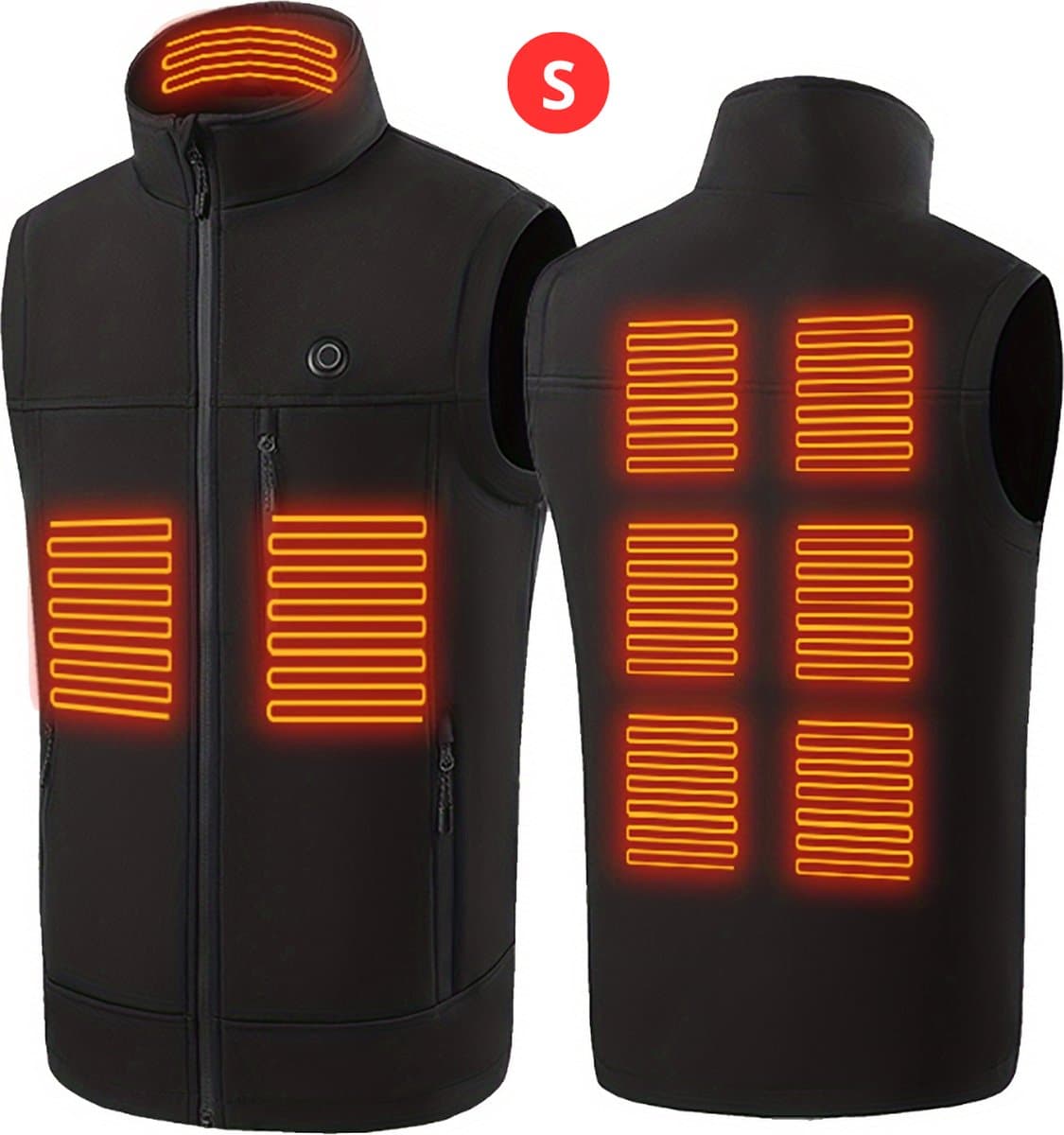 Livano Elektrische Bodywarmer - Oplaadbaar Verwarmde Bodywarmer - Jas - Heated Vest - Heren - Maat S - Zwart