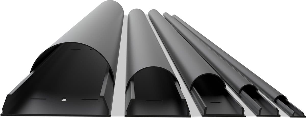 Multibrackets - Aluminium kabelgoot 18x1100mm - Universal Cable Cover - Kleur Zwart