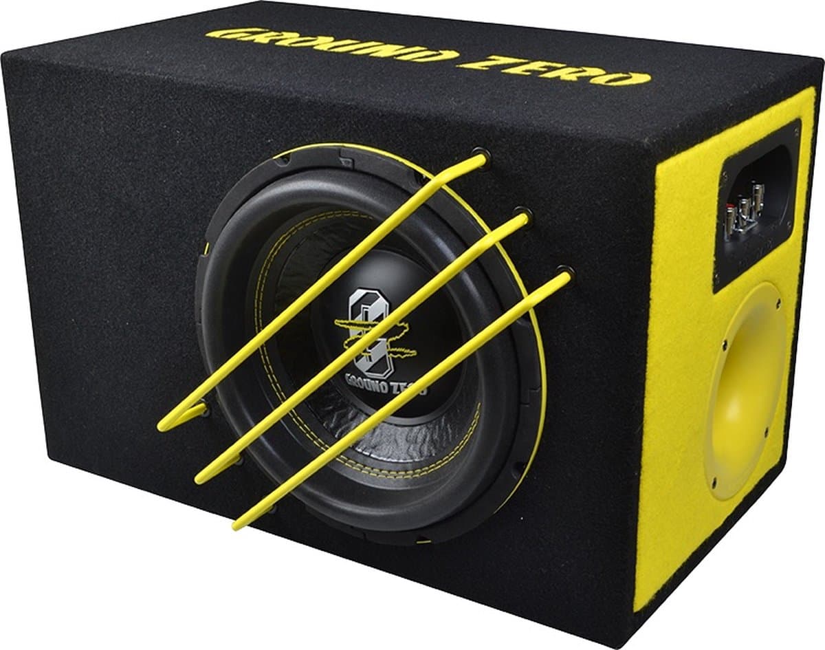 Ground Zero Radioactive GZRB 25SPL - Autosubwoofer - 10 inch - Sub Woofer in Kist - 1000W