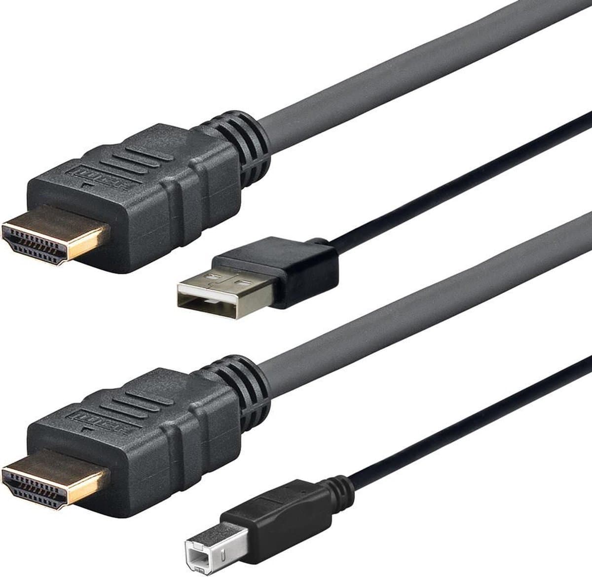Vivolink PROHDMIUSBAB4AMP video kabel adapter 4 m HDMI + USB Type-A HDMI + USB Type-B Zwart