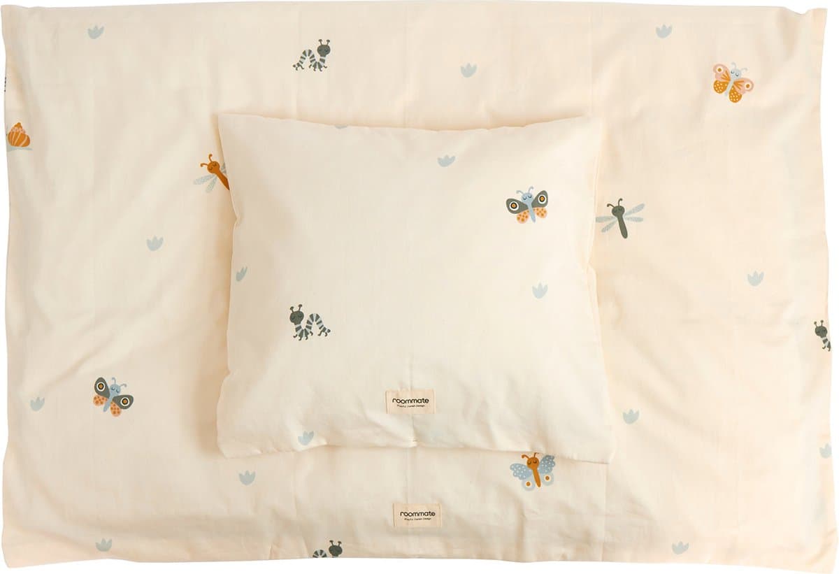 Roommate Dekbedovertrek Baby Bugs 140 x 200 cm met kussen 60 x 60 cm