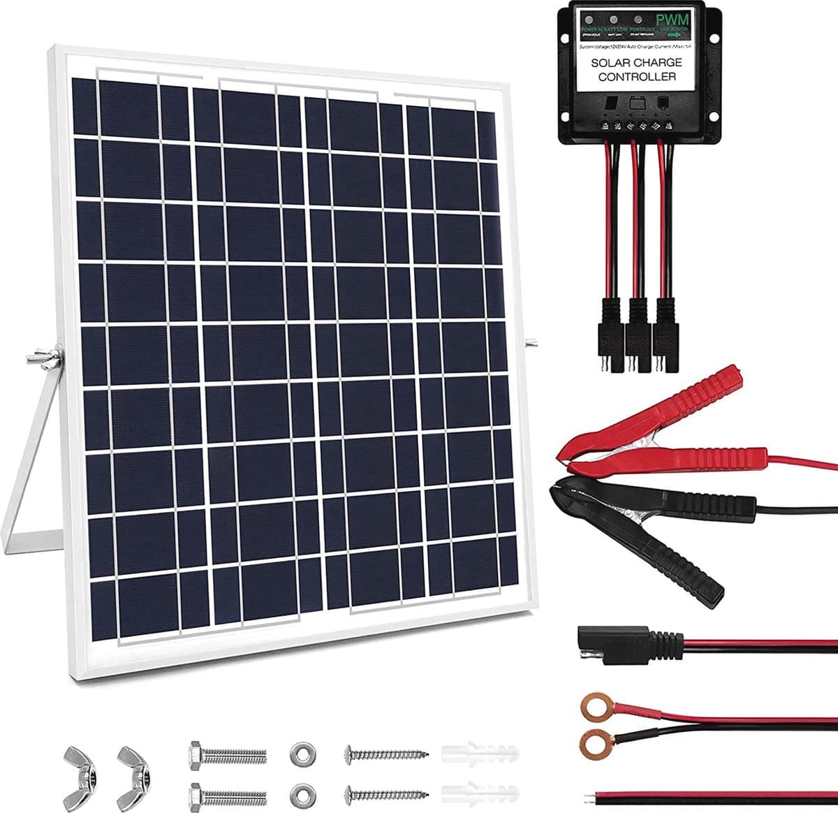 20W Draagbaar Zonnepaneel met 5A Controller voor Auto, Boot en Motorfiets