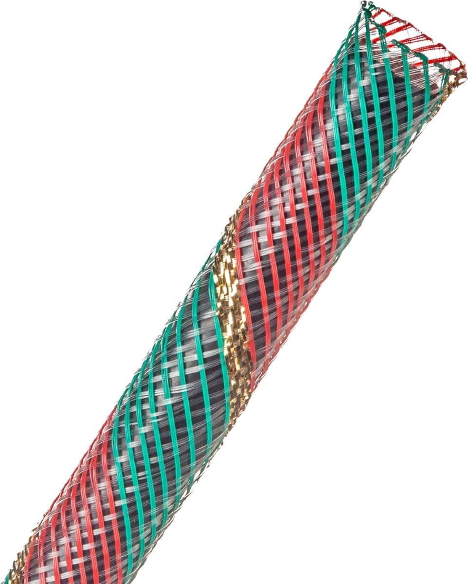 Techflex-PTN0.13HO-Kabelsok-Kabelsleeve-Kabelbeschermer-Kabel Management–Kabelkous-Kabelmantel-1.2-2.44mm-Kleur: Holiday-Lengte: 33 mtr
