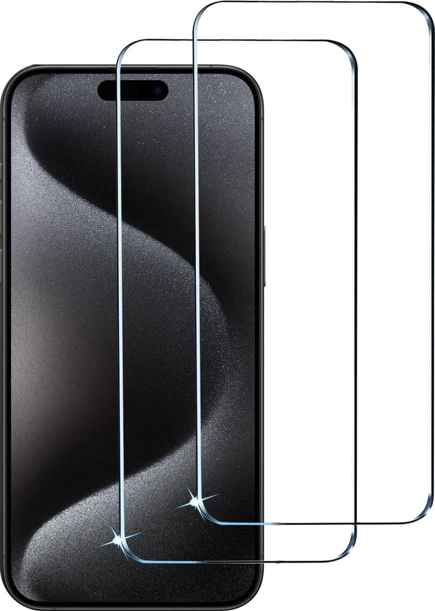 BixB screenprotectors 2 Stuks geschikt voor iPhone 16 Pro Max Screenprotector - gehard glas Tempered Glass