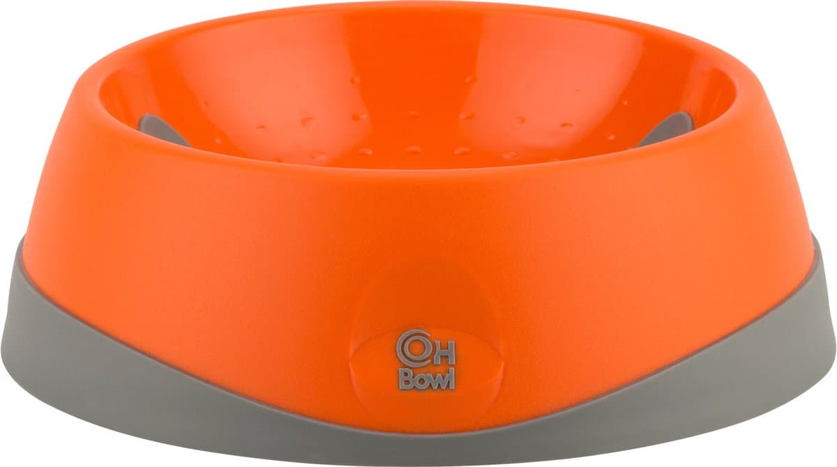 Lickimat Oh Bowl - Betere Orale Gezondheid! - Hondenvoerbak - Ø16x5 cm Oranje