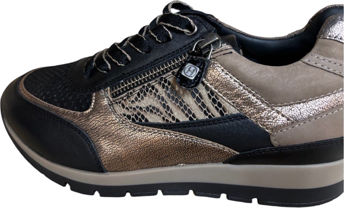Helioform Zwart combi beige metallic K (Maat - 6, Kleur - Zwart)