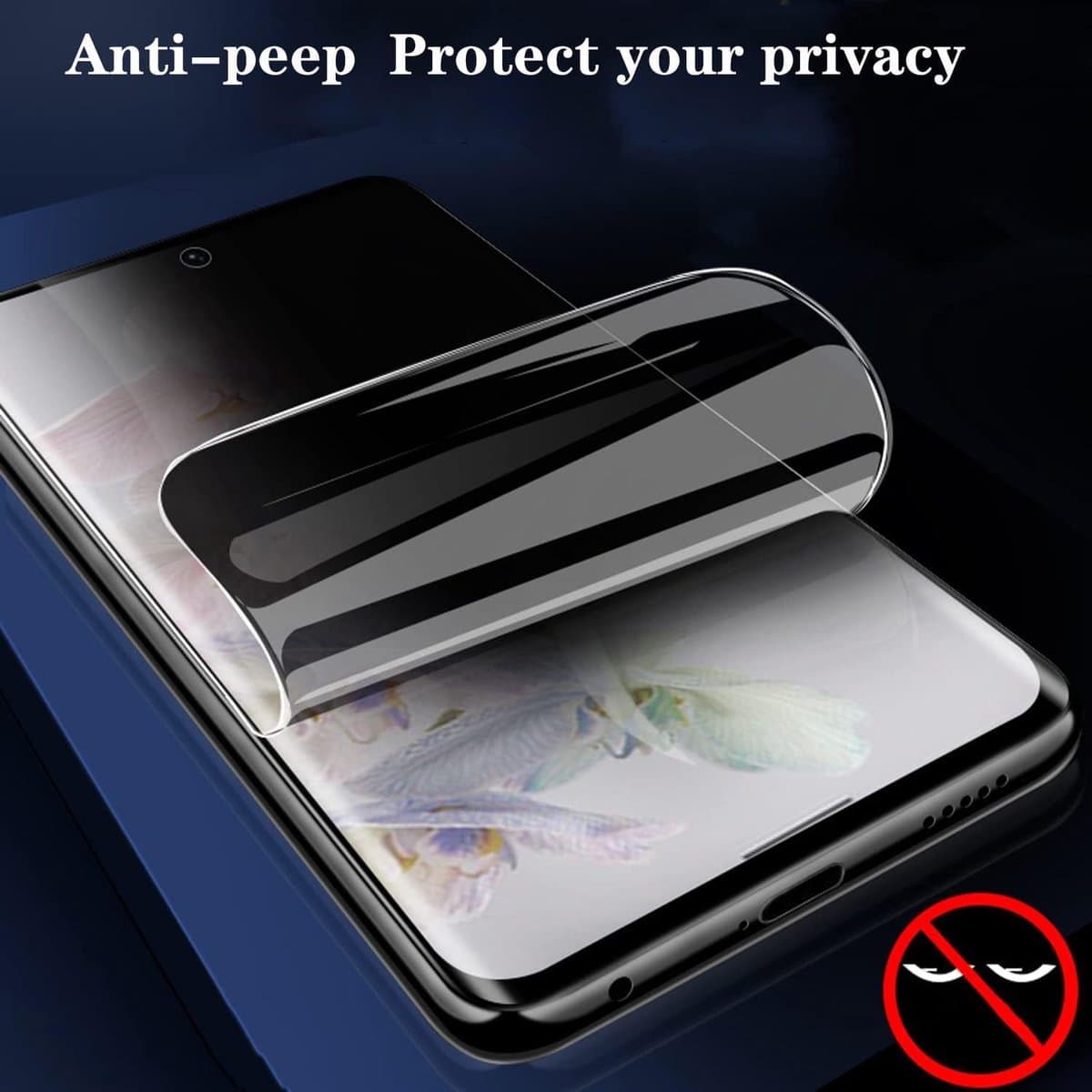Apple iPhone 13 Mini Lensun® Nano Privacy ScreenProtector - ‘Bullet Proof’, Anti-Kras, HD Helderheid, Oleofobe Coating, Eenvoudige Installatie - De Ultieme alternatief voor Privacy GlasProtectors / Tempered Glass - Bescherming