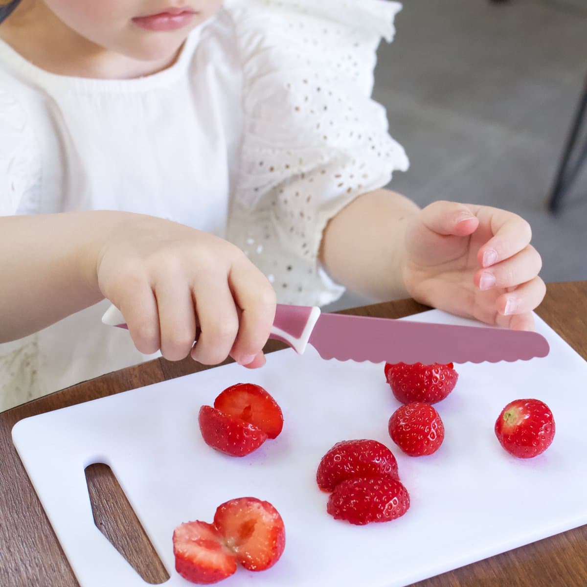KiddiKutter cotton candy - kindermes - bestek - kinderbestek