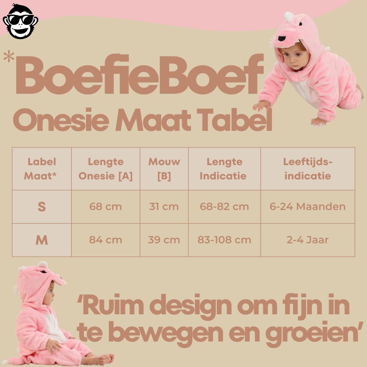 BoefieBoef Dieren Kleuter Onesie Peuter Pyjama Kinderen 2 tot 4 jaar – Verkleedkleding met Luierrits – Carnaval Dierenpak - Kerst en Kraamcadeau - Zacht Flanel - Baby Kerst - Boxpak - Jongen - Meisje - Kruippak - Winterpak - Dinosaurus - Roze Wit