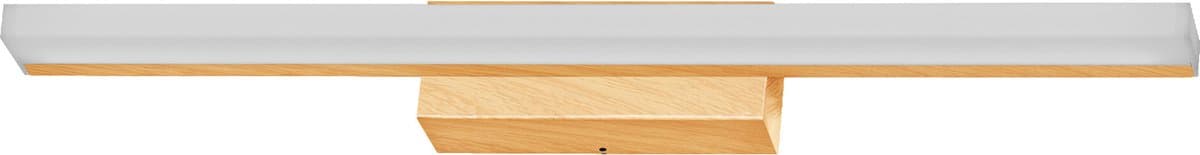 LEDVANCE Orbis Mirror light in wood decor, 60 cm, aluminium housing, 10 W, 950 lm, IP44 protection rating, colour temperature adjustable via Click CCT (4,000 K and 3,000 K), dimmable via touch control