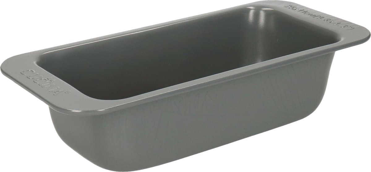 Rechthoekige bakvorm/cakevorm met anti-aanbak laag zwart 25 x 11 cm