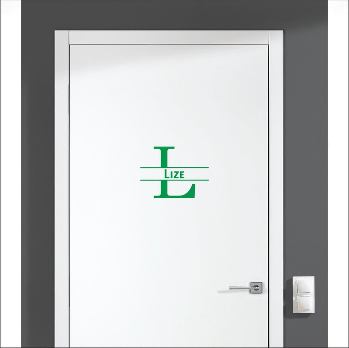 Deursticker Met Naam - Lize - Groen