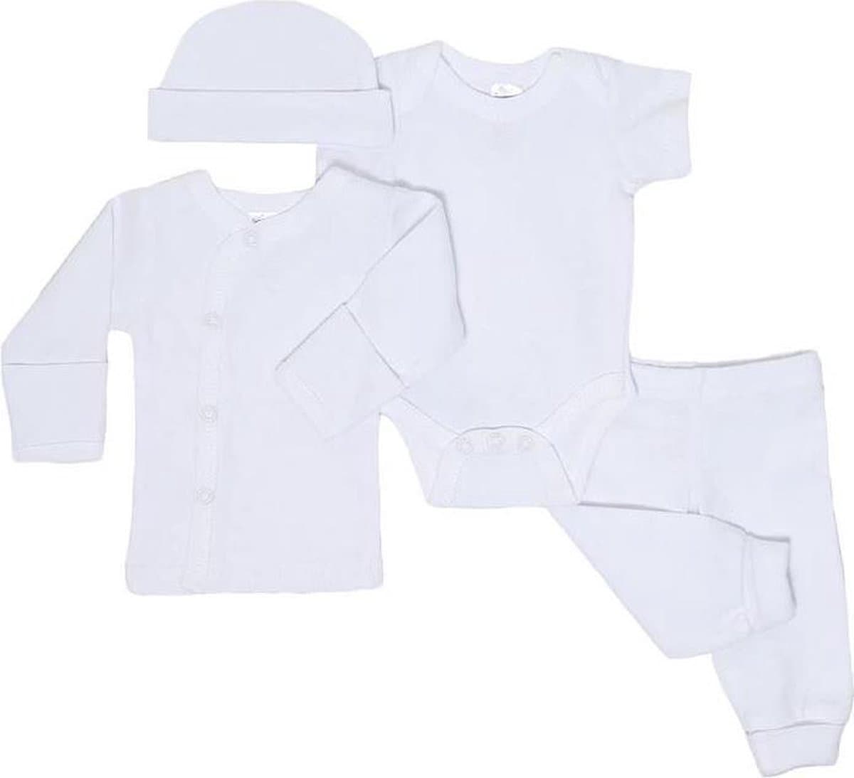 Soft Touch Babykleding Set Katoen Wit 4-delig Mt 50/56