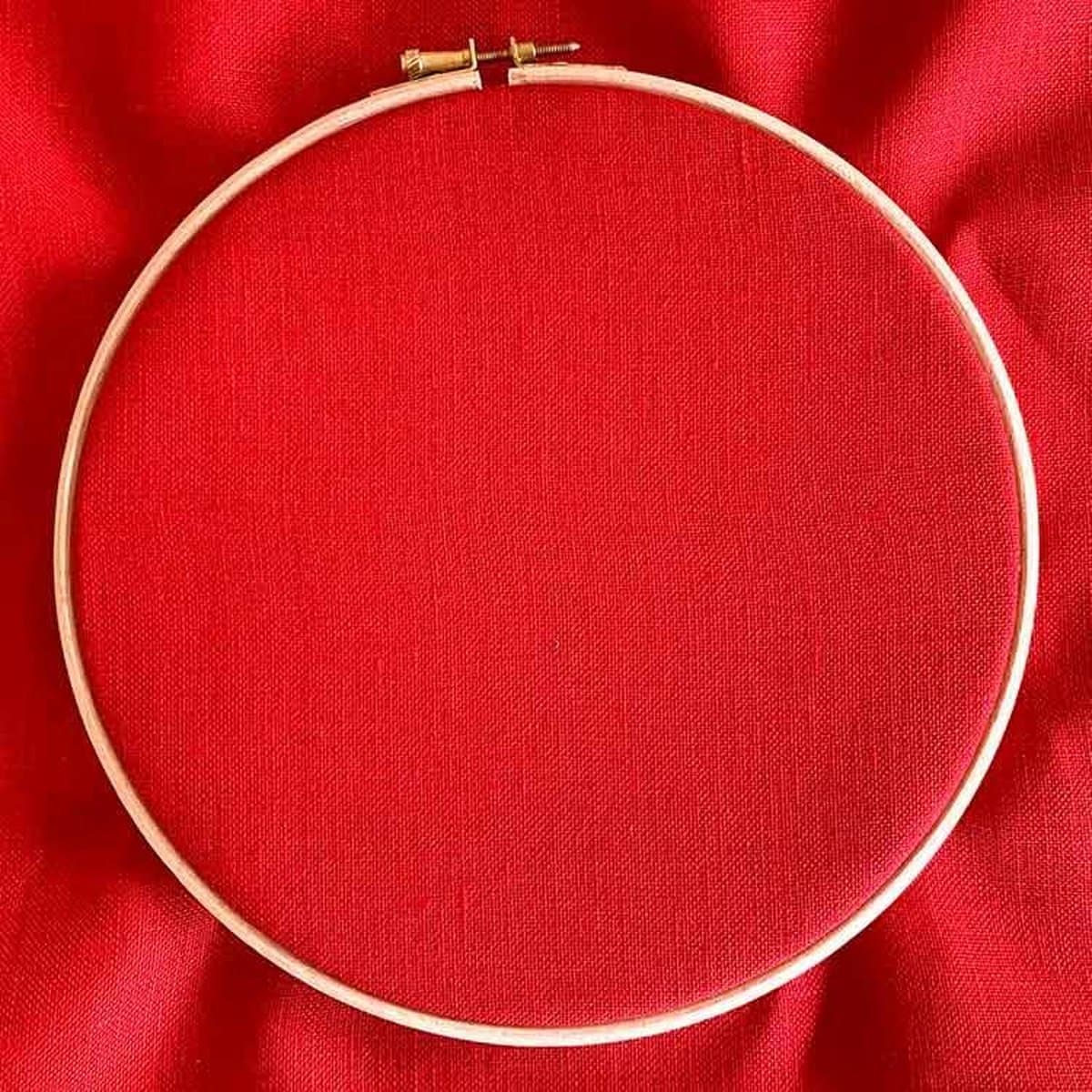 100 x 140 cm rode evenweave 32 count Borduurstof - 13 draden per cm borduurlinnen - rood