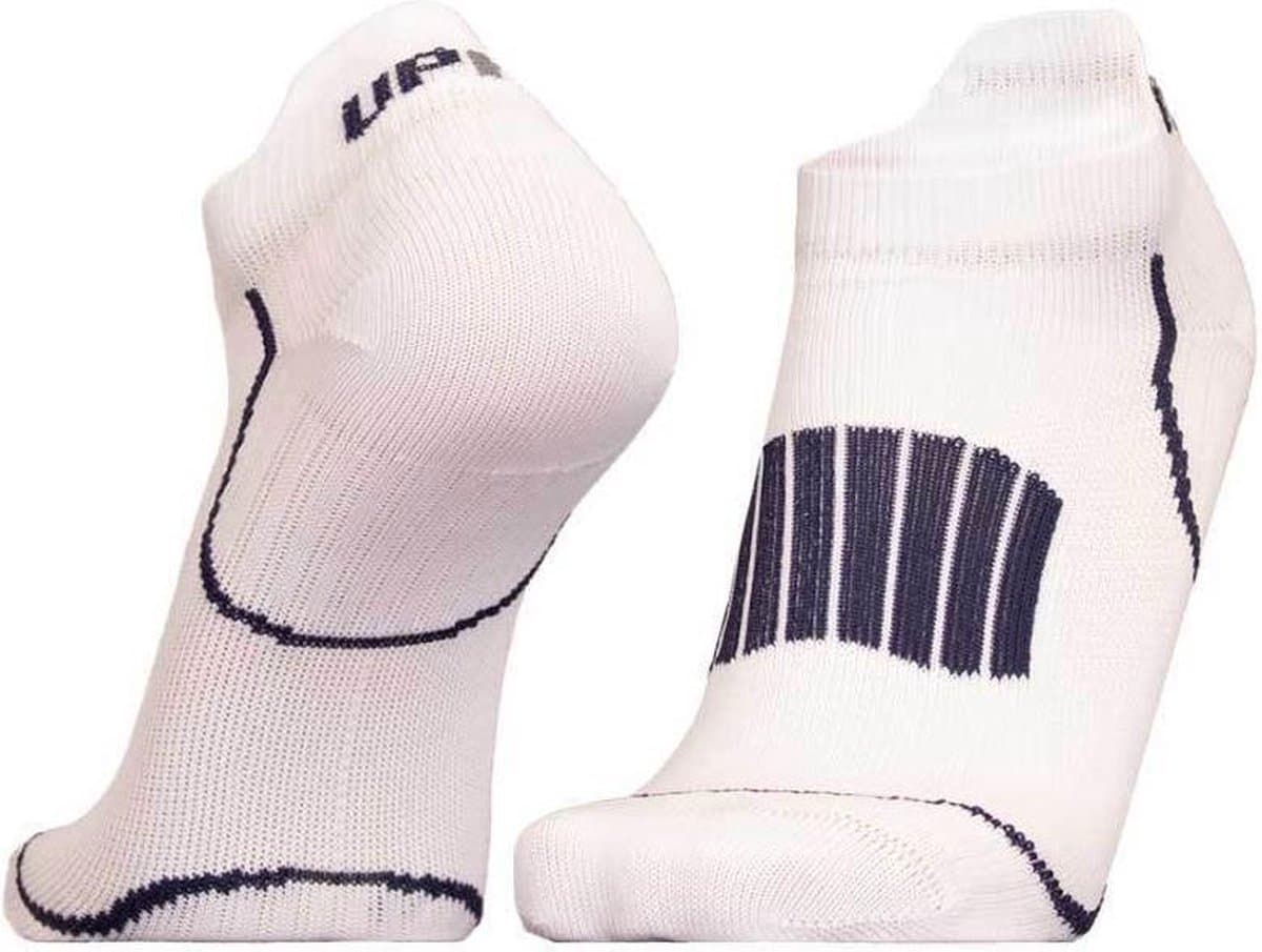 UphillSport - 2-Pack - Lage Hardloopsokken - Quickdry Lycra Grip - Heren / Dames - wit / blauw - 43-46 - 8398