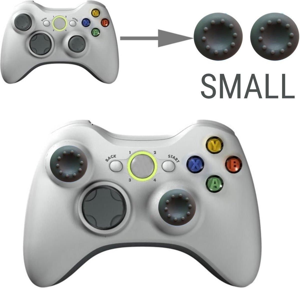 Thumb grips - Controller Thumbgrips - Joystick Cap - Thumbsticks - Thumb Grip Cap geschikt voor Switch, Switch Pro, PS4 en Xbox - 2 stuks Klein 10 dots extra grip Grijs